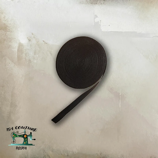 Bande Élastique Noir 25 mm – Extra Résistant Gros Grain - Isa couture passion
