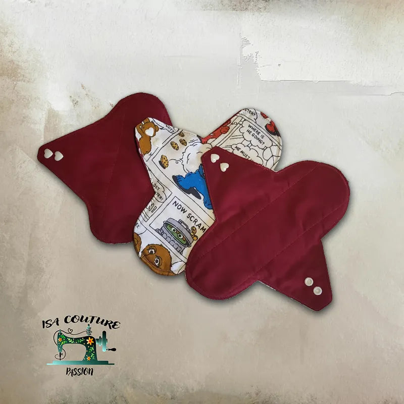 💖 Serviette Hygiénique Lavable lot de 3 – Confort, Écologie et Économie ! 🌿