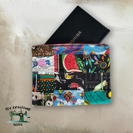 💻✨ Pochette Ordinateur Portable Matelassée – 36 x 27 cm - Isa couture passion