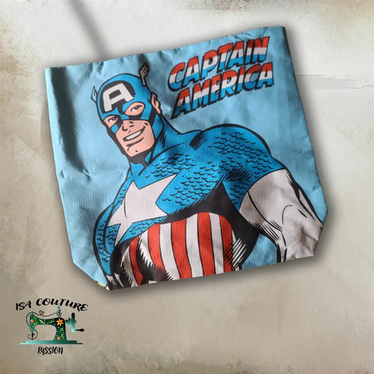 🦸♀️✨ Sac à Main Marvel – captain américa et iron man (39 x 39 cm)