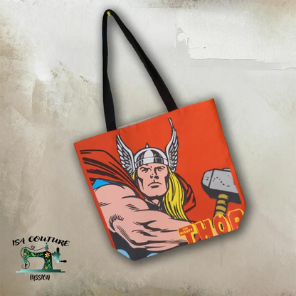 🦸♀️✨ Sac à Main Marvel – Spider-Man &amp; Thor (39 x 39 cm)