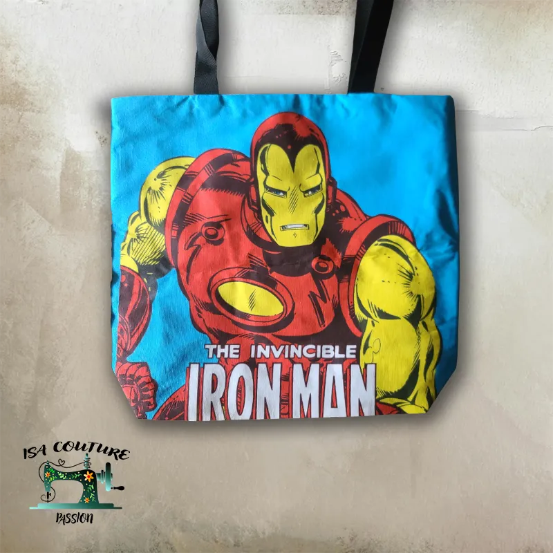 🦸♀️✨ Sac à Main Marvel – captain américa et iron man (39 x 39 cm)