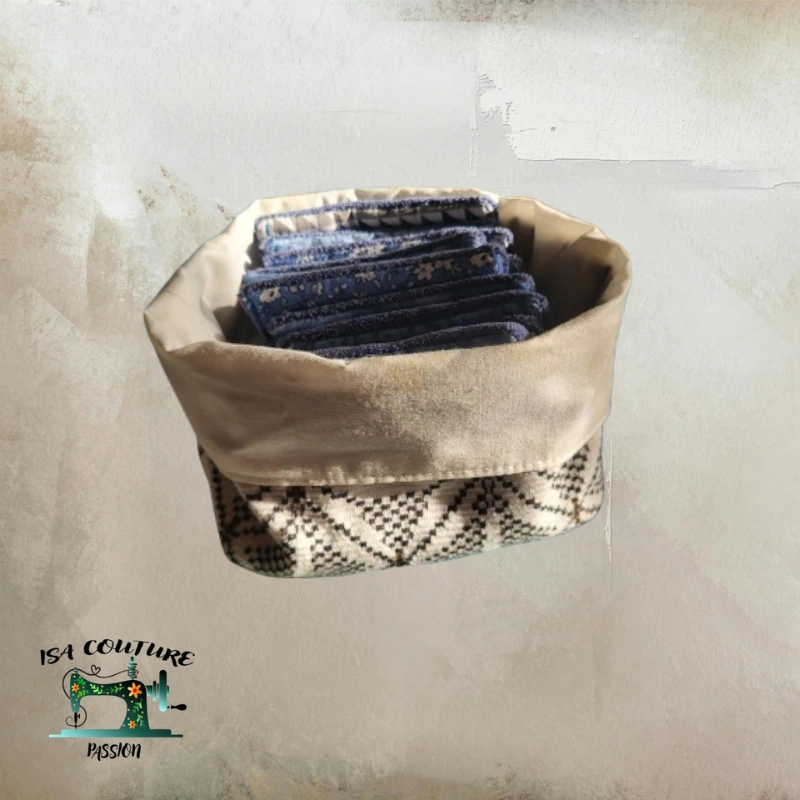 Lot de 9 cotons lavables avec panier – Doux et absorbant – Image 2