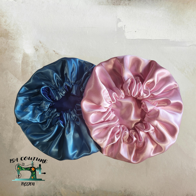 bonnet satin commande personnalisée mère fille