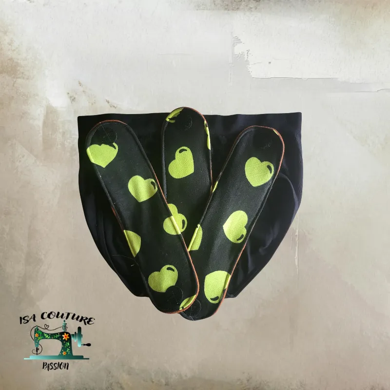 Culotte de règles pad changeable lot de 3 pads taille L 64-110 cm