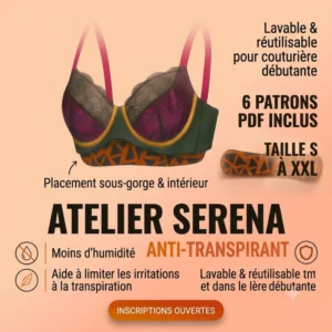 SERENA® – Le patron anti-transpiration sous la poitrine prêt à coudre