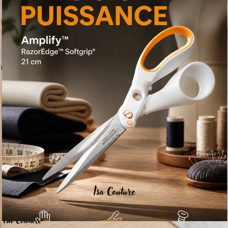 Ciseaux Fiskars Amplify RazorEdge 21 cm pour tissus épais