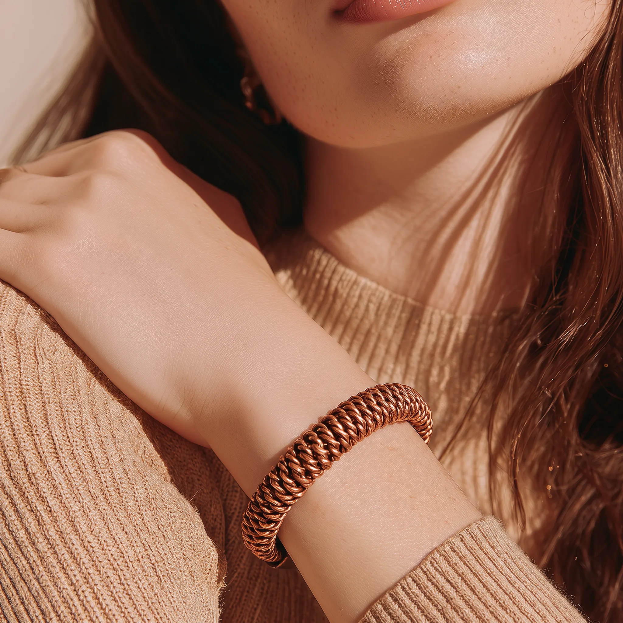 Bracelet Cuivre Elyne — Élégance Artisanale et Bien-être – Image 12
