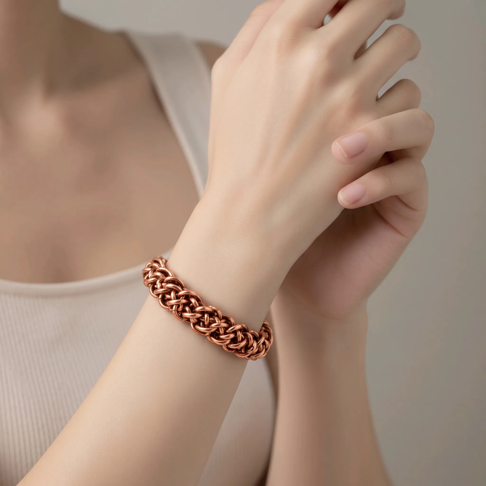 Bracelet Cuivre Elyne — Élégance Artisanale et Bien-être – Image 13